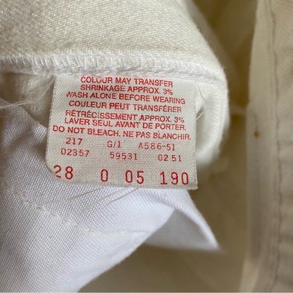 Vintage levis straight leg jeans white - Picture 7 of 10